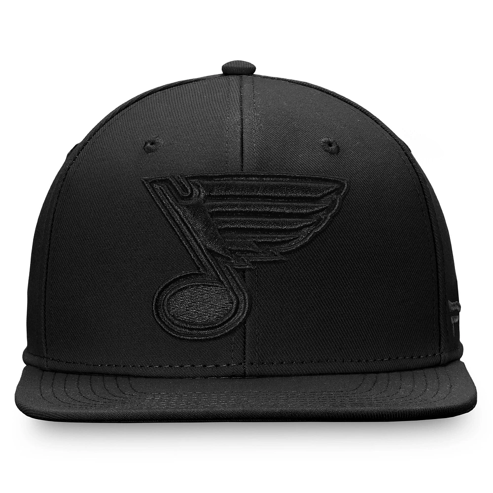 Men's Fanatics Black St. Louis Blues Team Haze Fitted Hat
