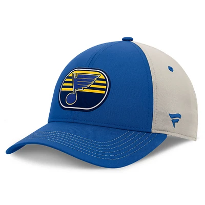 Men's  Fanatics  Blue/Gray St. Louis Blues 2025 Stanley Cup Playoffs Locker Room Trucker Adjustable Hat