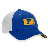 Casquette Snapback St. Louis Blues Authentic Pro Rink Trucker Fanatics bleu/blanc pour hommes