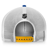 Casquette Snapback St. Louis Blues Authentic Pro Rink Trucker Fanatics bleu/blanc pour hommes