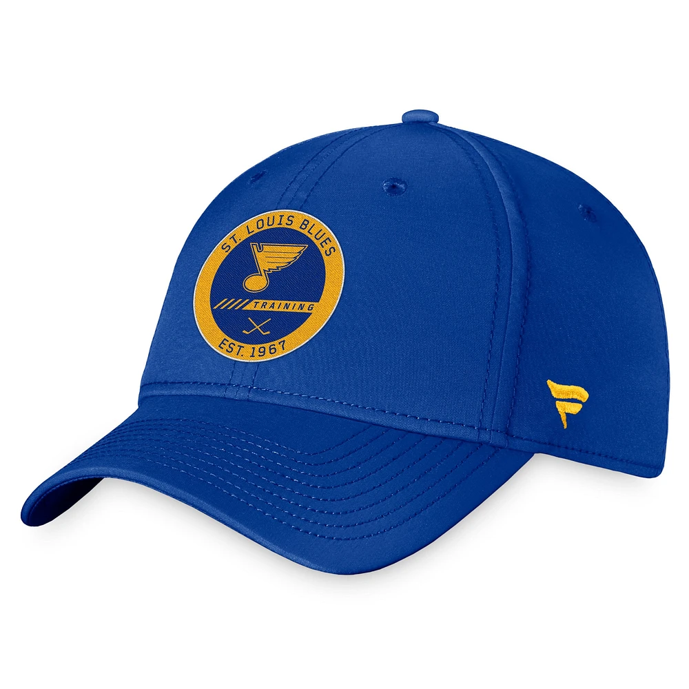 Casquette flexible bleue St. Louis Blues 2022 Authentic Pro Training Camp pour hommes