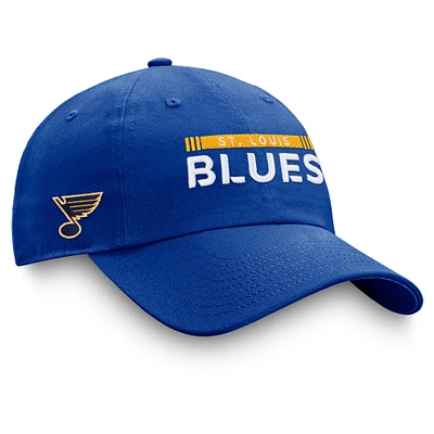 Casquette réglable bleu St. Louis Blues Authentic Pro Rink Fanatics pour hommes