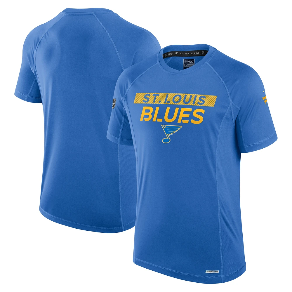 Men's Fanatics Blue St. Louis Blues Authentic Pro Tech Raglan T-Shirt
