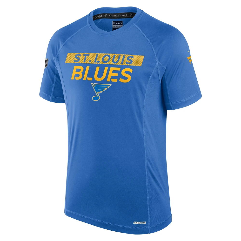 Men's Fanatics Blue St. Louis Blues Authentic Pro Tech Raglan T-Shirt