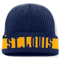 Bonnet en tricot à revers bleu fanatiques pour homme Blueliner des Blues de St. Louis