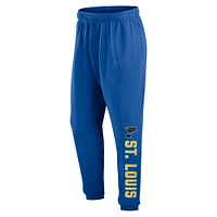 Pantalon de survêtement en polaire Fanatics bleu St. Louis Blues Chop Block pour hommes