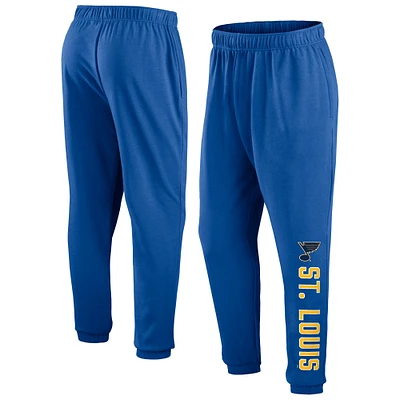 Pantalon de survêtement en polaire Fanatics bleu St. Louis Blues Chop Block pour hommes