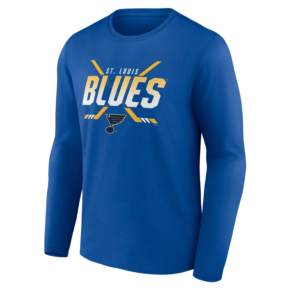 Men's Fanatics Blue St. Louis Blues Covert Long Sleeve T-Shirt