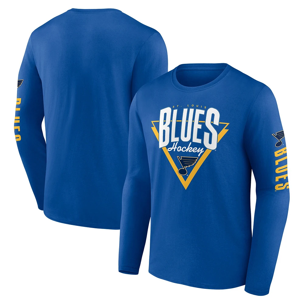 Men's Fanatics Blue St. Louis Blues Headline Long Sleeve T-Shirt