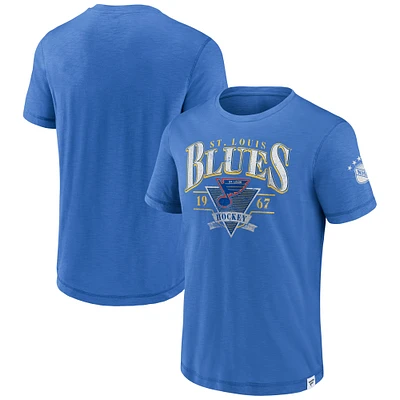 Men's Fanatics Blue St. Louis Blues Heritage Elusive Slub T-Shirt