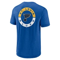 T-shirt bleu St. Louis Blues High Stick de marque fanatiques pour hommes