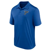 Polo bleu Fanatics St. Louis Blues Left Side Block pour hommes