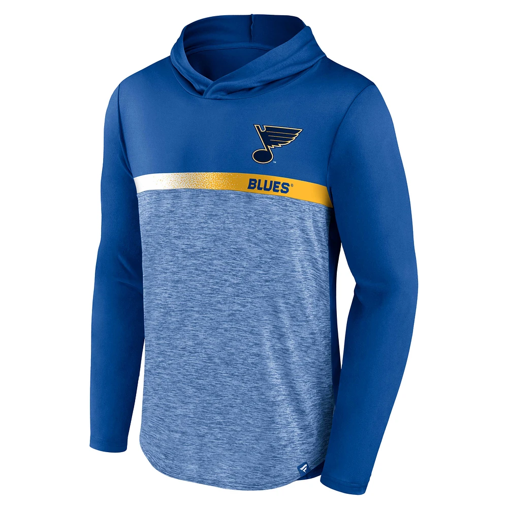 Sweat à capuche Fanatics bleu St. Louis Blues Podium Defender pour hommes