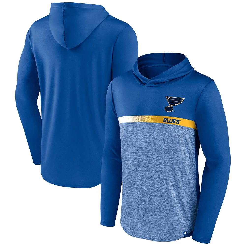 Men's Fanatics Blue St. Louis Blues Podium Defender Pullover Hoodie