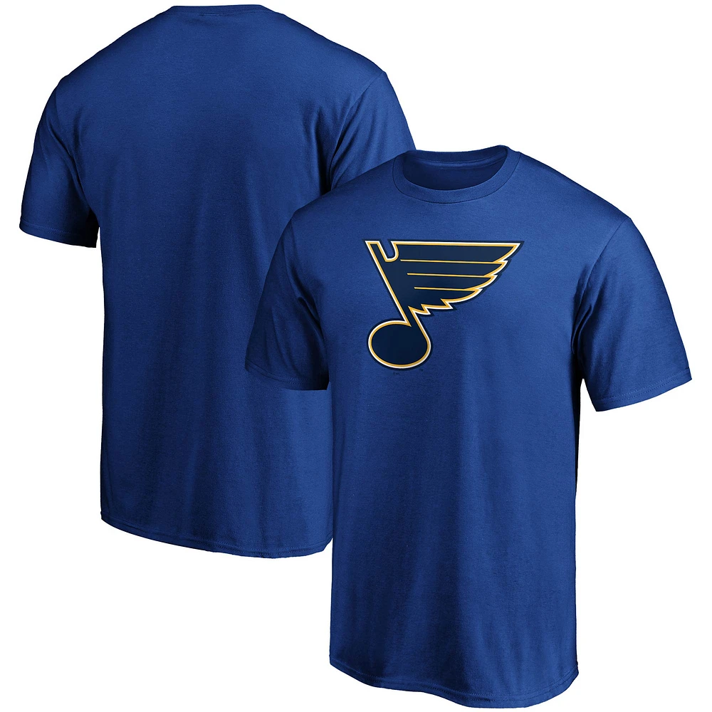 T-shirt bleu avec logo principal de l'équipe Fanatics St. Louis Blues pour hommes