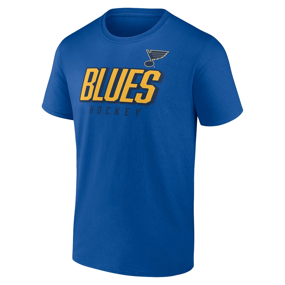 Ensemble de deux t-shirts Fanatics bleus St. Louis Blues Wordmark pour hommes