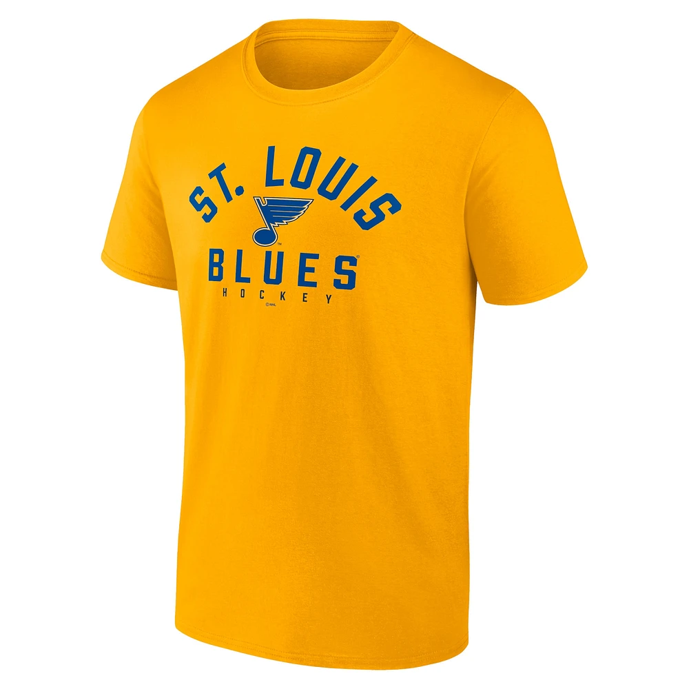 Ensemble de deux t-shirts Fanatics bleus St. Louis Blues Wordmark pour hommes