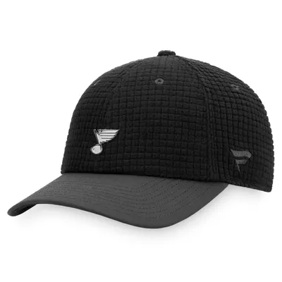St. Louis Blues Fanatics Branded Authentic Pro Black Ice Adjustable Snapback Hat - Black