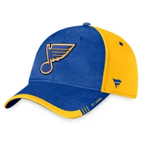 St. Louis Blues Fanatics Branded Authentic Pro Rink Trucker Snapback Hat -  Blue/White
