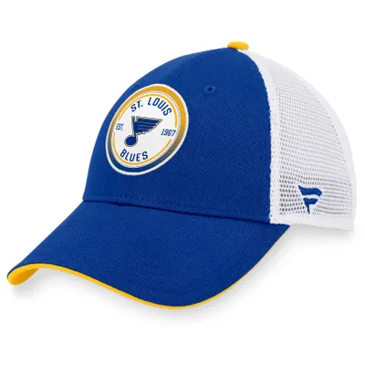 St. Louis Blues Mitchell & Ness Vintage Hat Trick Snapback Hat - Blue
