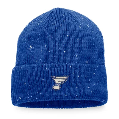 St. Louis Blues Fanatics Branded Authentic Pro Rink Pinnacle Cuffed Knit Hat - Blue