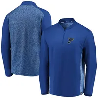 St Louis Blues Mens Blue Iconic Clutch Long Sleeve 1/4 Zip