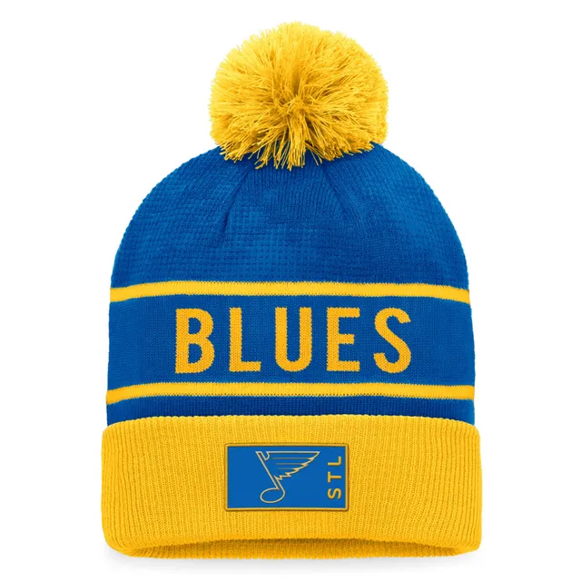 Women's Fanatics Branded Navy St. Louis Blues Authentic Pro Road Cuffed Knit Hat with Pom