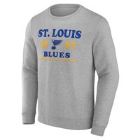 Fanatics Men's Heathered Gray St. Louis Blues Heritage Pullover Hoodie