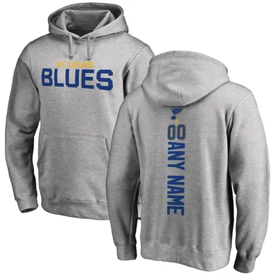 Men's Fanatics Branded Heather Gray St. Louis Blues Heritage Fitted  Pullover Hoodie