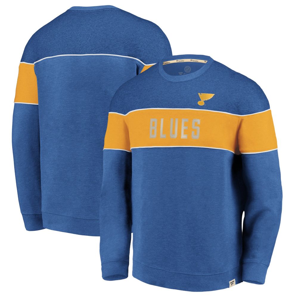 Men's Fanatics Branded Heathered Gray St. Louis Blues Heritage Pullover  Hoodie