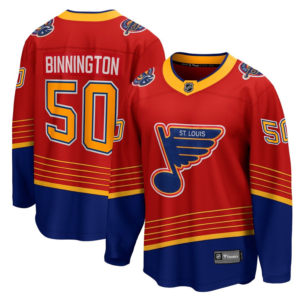 Women's Fanatics Branded Jordan Binnington Red St. Louis Blues 2020/21  Special Edition Breakaway Player Jersey