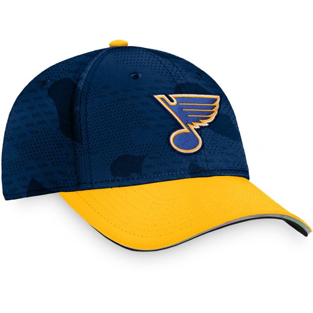 Men's Fanatics Branded Blue/Gold St. Louis Blues Authentic Pro Rink Camo  Flex Hat