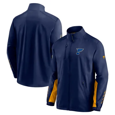 St. Louis Blues Fanatics Branded Authentic Pro Locker Room Rinkside Full-Zip Jacket - Navy