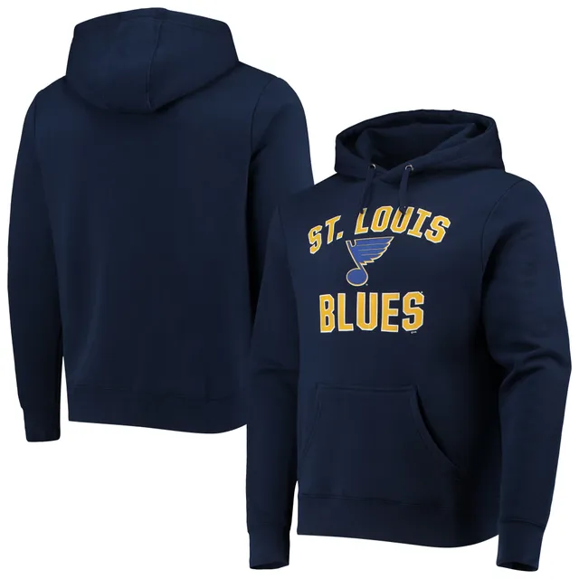 Men's Fanatics Branded Navy St. Louis Blues Victory Arch Pullover Hoodie