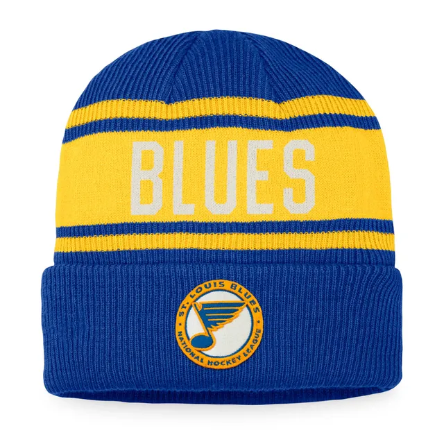 Men's Branded Blue St. Louis Blues Authentic Pro Rink Pinnacle Cuffed Knit  Hat