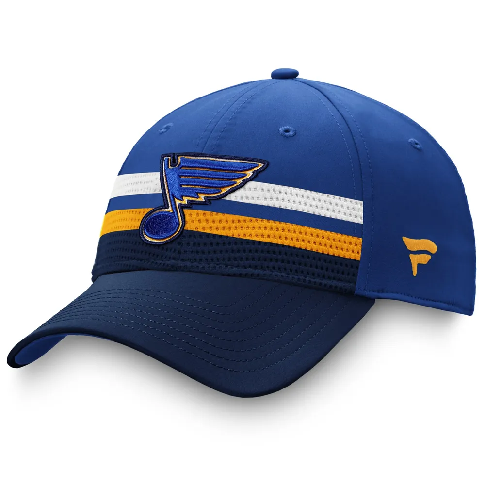 Men's Fanatics Branded Blue/Yellow St. Louis Blues 2022 NHL Draft Authentic Pro Flex Hat