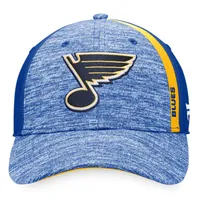 St. Louis Blues Fanatics Branded Authentic Pro Rink Camo Flex Hat - Blue /Gold