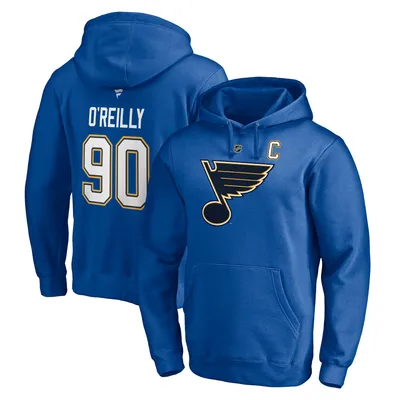 St. Louis Blues Fanatics Branded Authentic Pro Locker Room Raglan Pullover  Hoodie - Navy