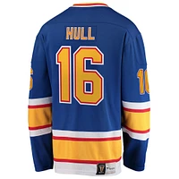 Maillot de joueur retraité Fanatics Brett Hull bleu St. Louis Blues Premier Breakaway pour hommes