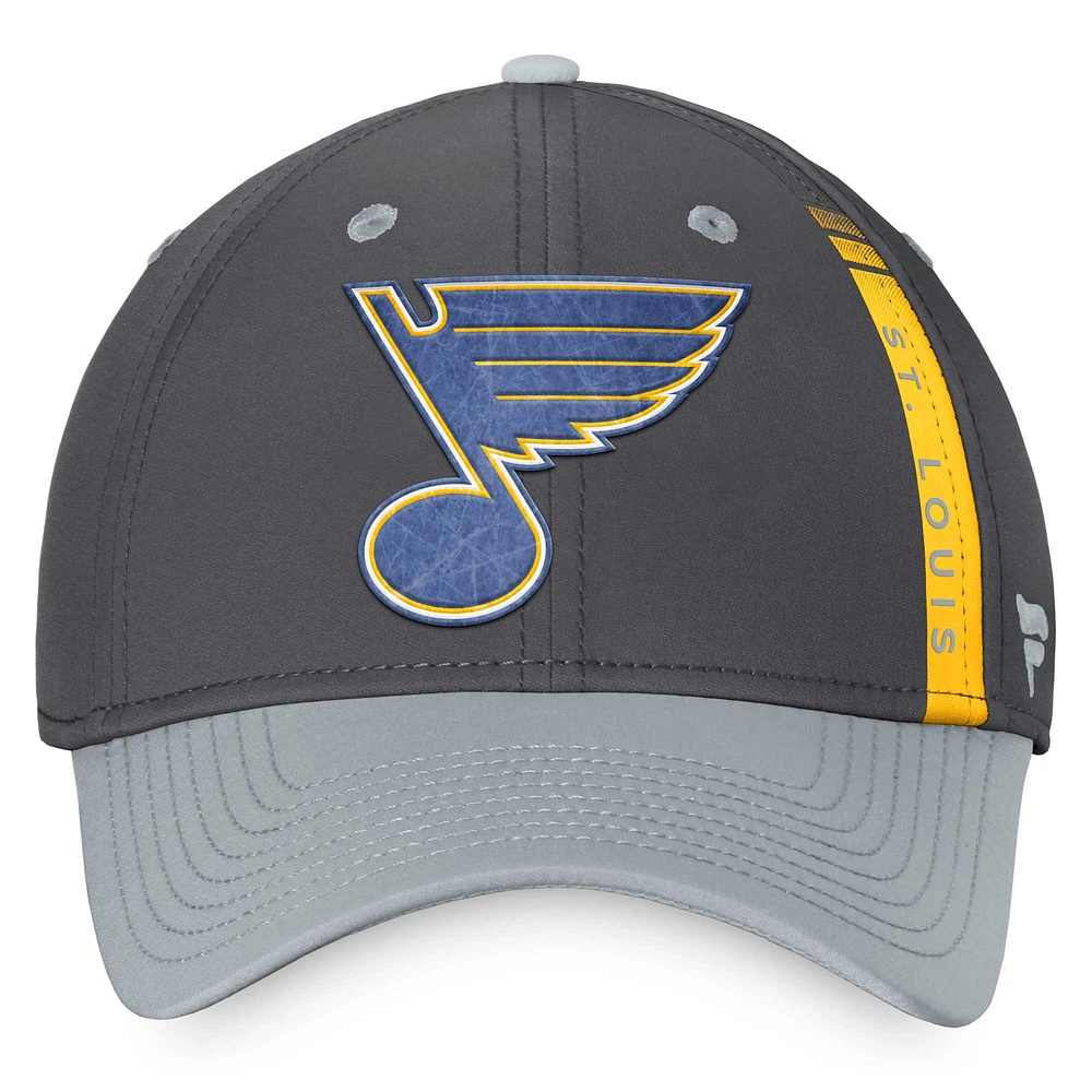 Men's Fanatics Charcoal/Gray St. Louis Blues Authentic Pro Home Ice Flex Hat