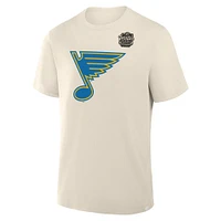 T-shirt Fanatics Cream pour homme avec logo principal de la Classique d'hiver 2025 des Blues St. Louis