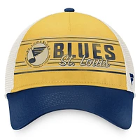 Men's Fanatics Gold/Royal St. Louis Blues True Classic Retro Trucker Snapback Hat