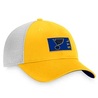 Men's Fanatics Gold/White St. Louis Blues Authentic Pro Rink Trucker Snapback Hat