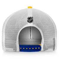 Casquette Snapback Authentic Pro Rink Trucker Fanatics Or/Blanc St. Louis Blues pour hommes