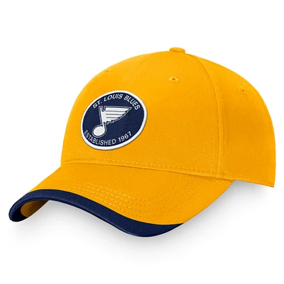 Casquette réglable fondamentale Fanatics Gold St. Louis Blues pour hommes