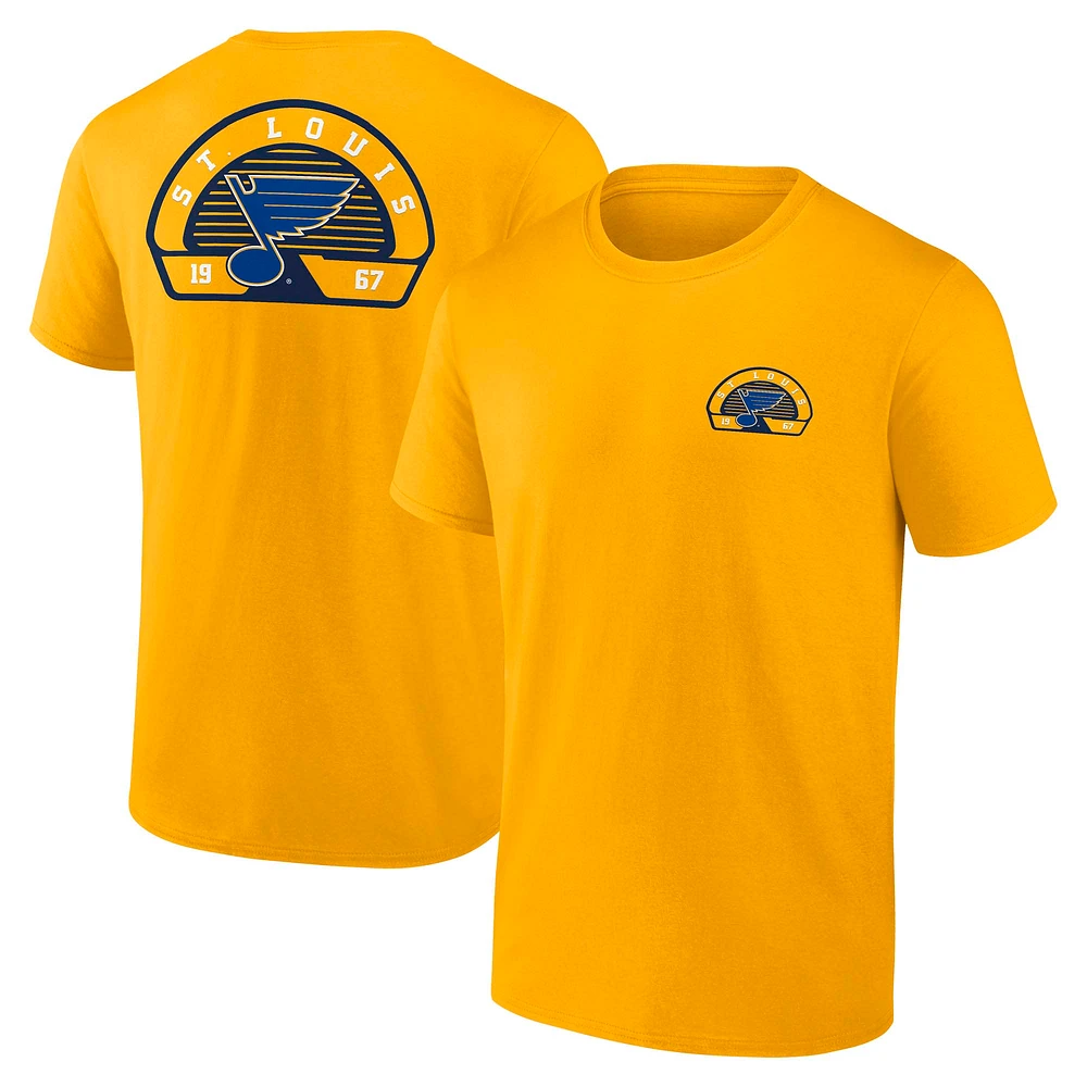 T-shirt Fanatics Gold Valor pour homme des Blues de Saint-Louis