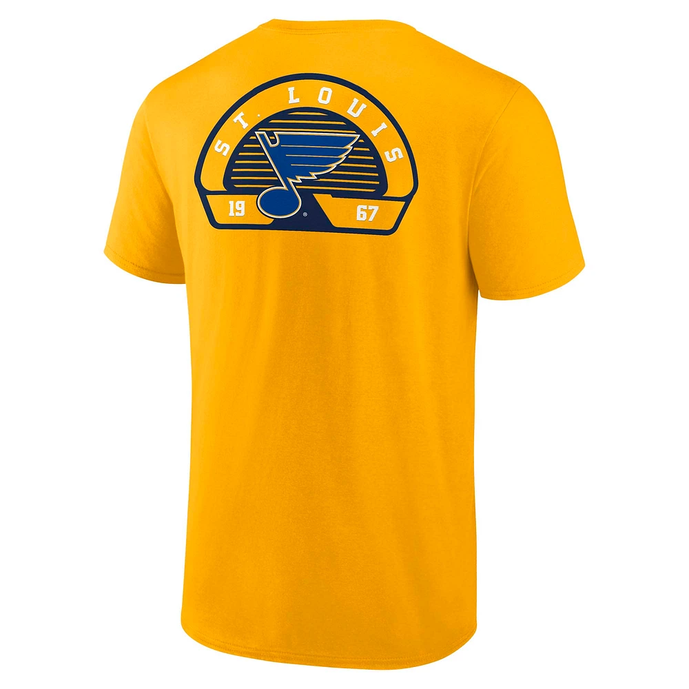 T-shirt Fanatics Gold Valor pour homme des Blues de Saint-Louis