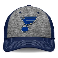 Casquette Fanatics pour homme St. Louis Blues Fundamental Top Shelf 2-Tone Flex gris/bleu marine