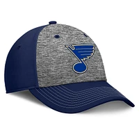 Casquette Fanatics pour homme St. Louis Blues Fundamental Top Shelf 2-Tone Flex gris/bleu marine