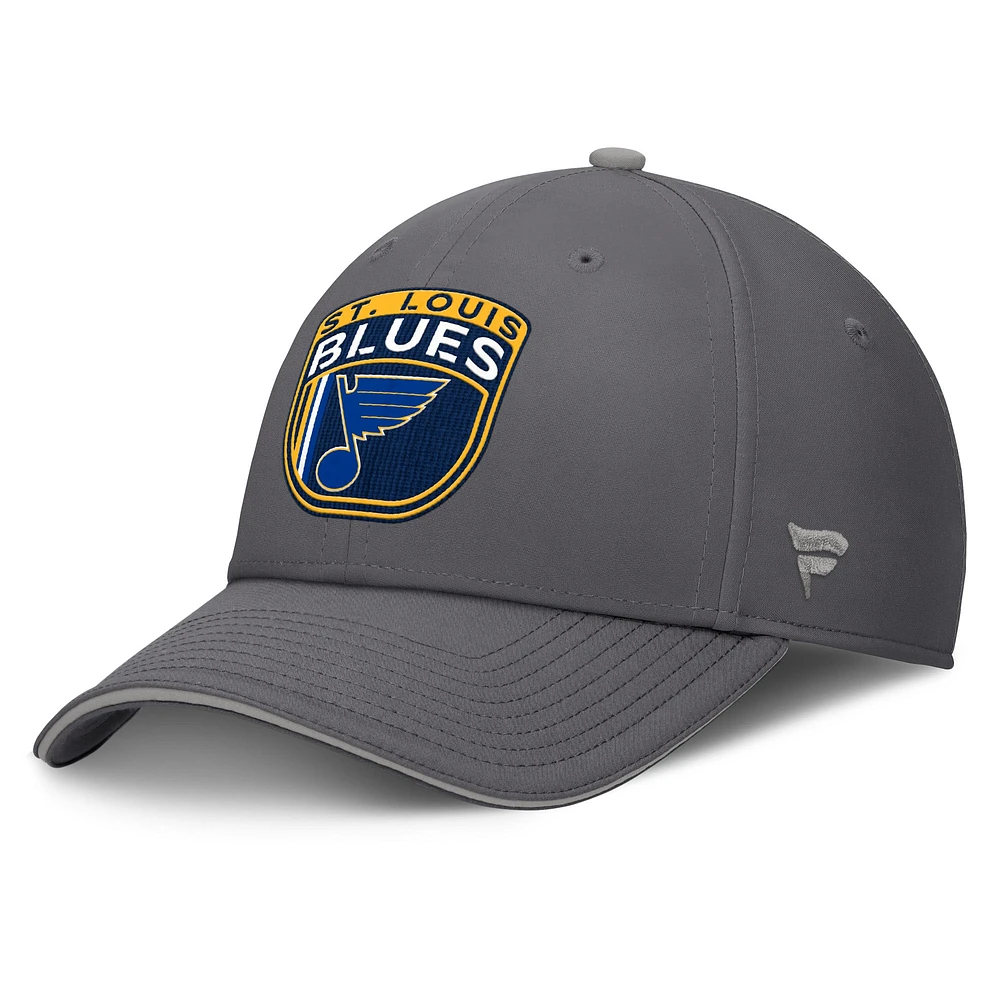 Casquette Fanatics grise pour homme St. Louis Blues Home Ice Flex